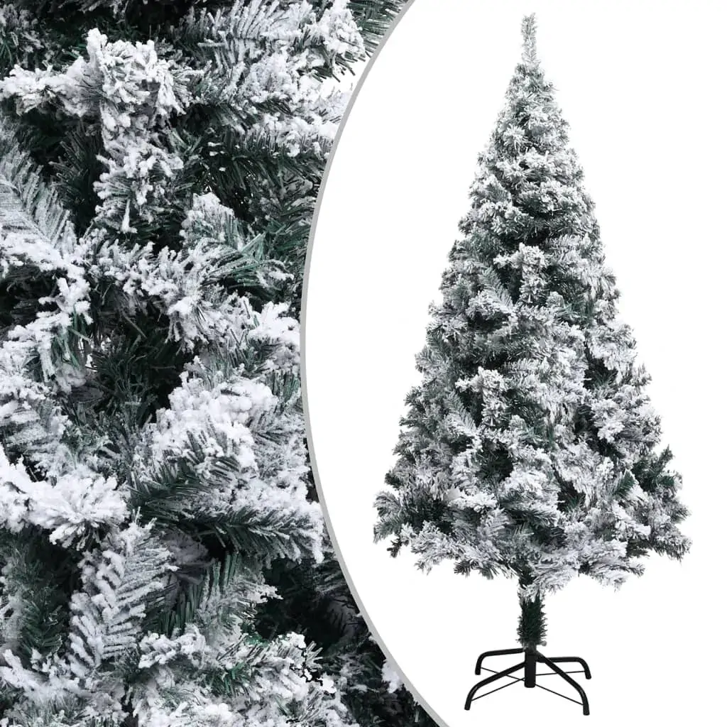 Artificial Christmas Tree with LEDs&Flocked Snow Green Price