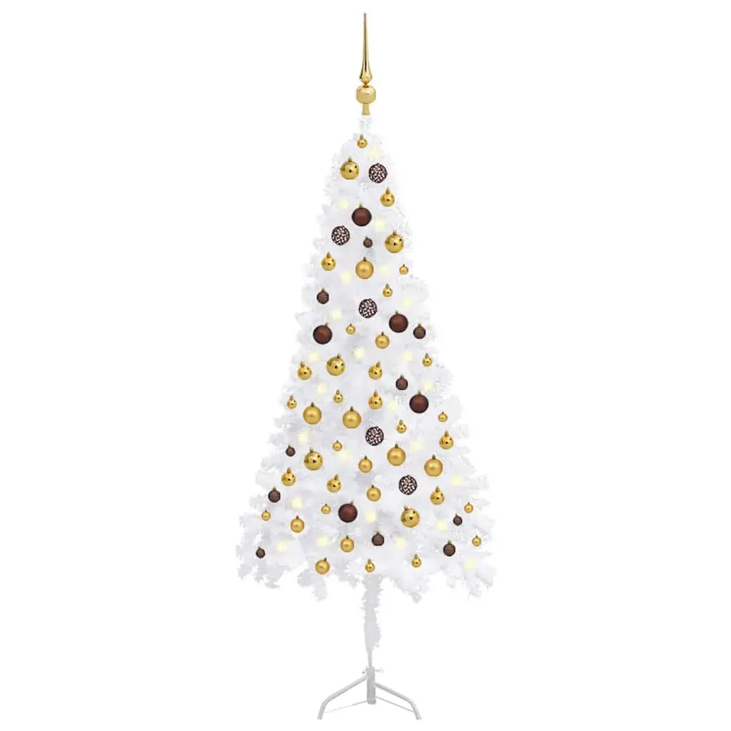 Corner Artificial Christmas Tree LEDs&Ball Set PVC Price