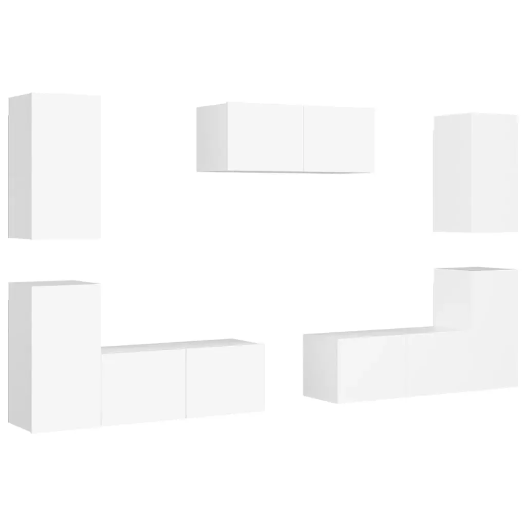 Burnham 7 Piece TV Cabinet Set Engineered Wood Price