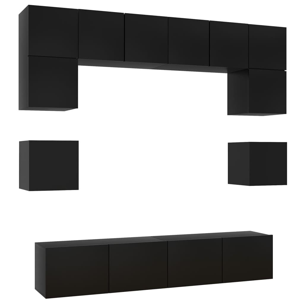 Wabash 8 Piece TV Cabinet Set Engineered Wood Price