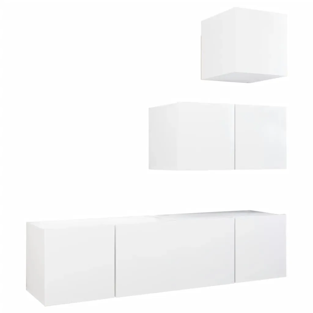 Chamblee 4 Piece TV Cabinet Set Engineered Wood Price