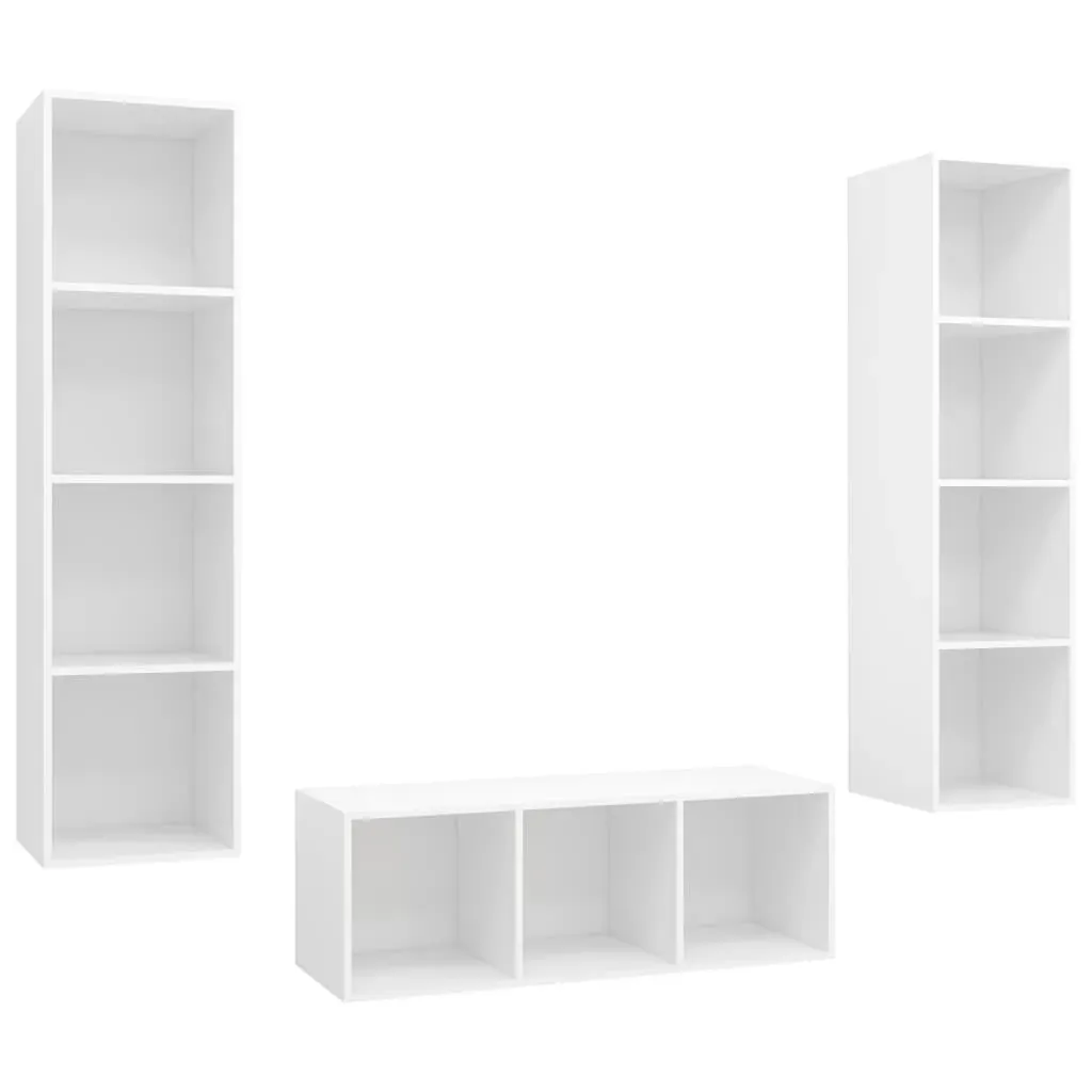 Berlin 3 Piece TV Cabinet Set Engineered Wood Price