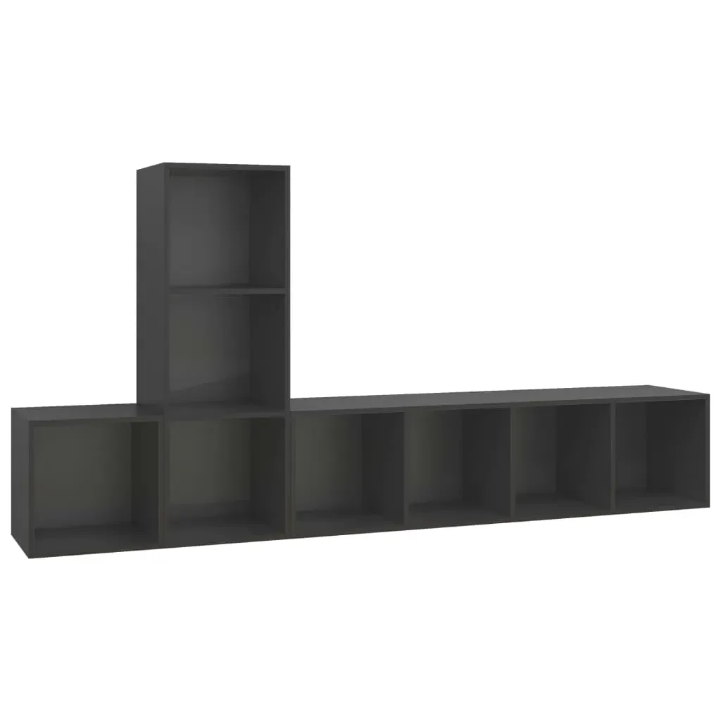 Waukegan 3 Piece TV Cabinet Set Engineered Wood Price