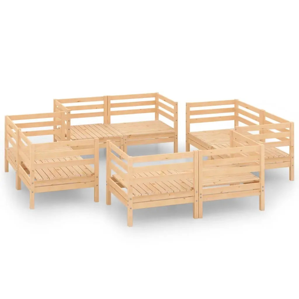 8 Piece Garden Lounge Set Solid Pinewood Price
