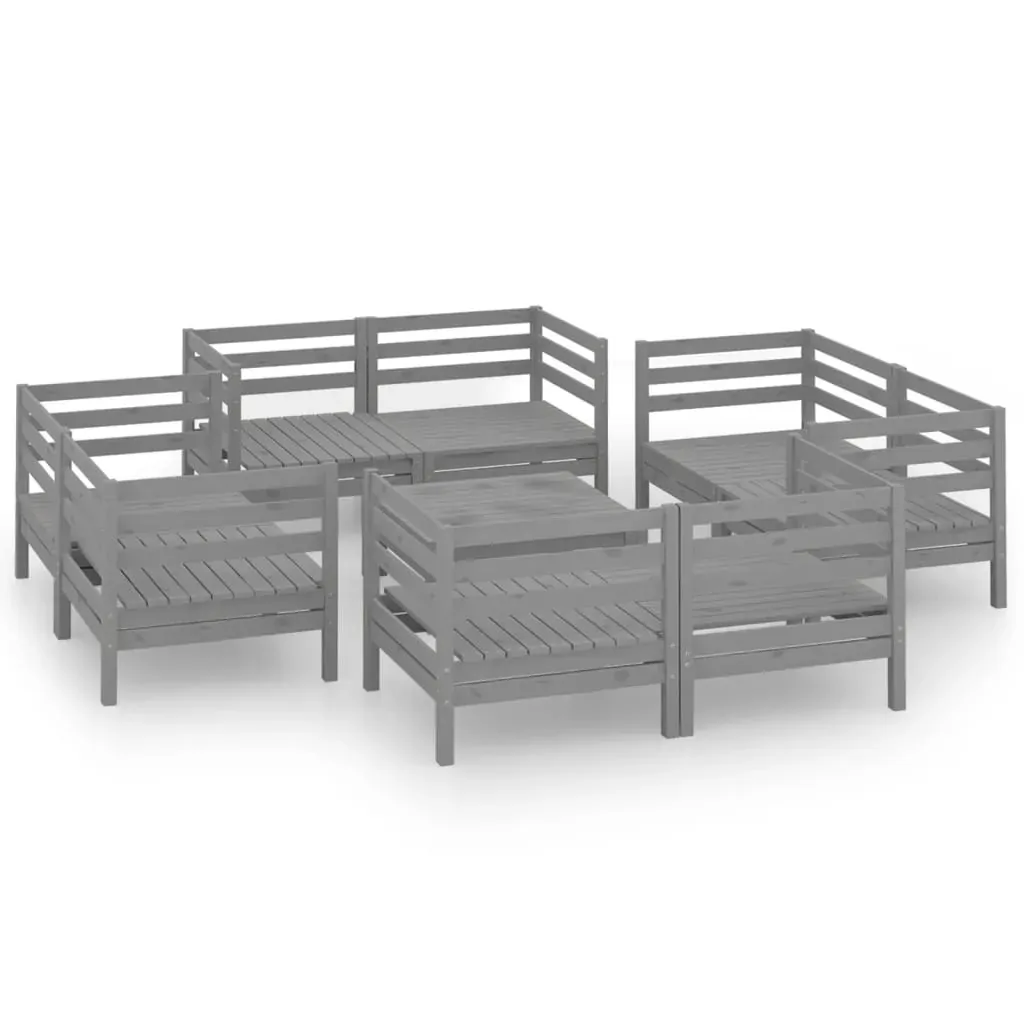 9 Piece Garden Lounge Set Solid Pinewood Price