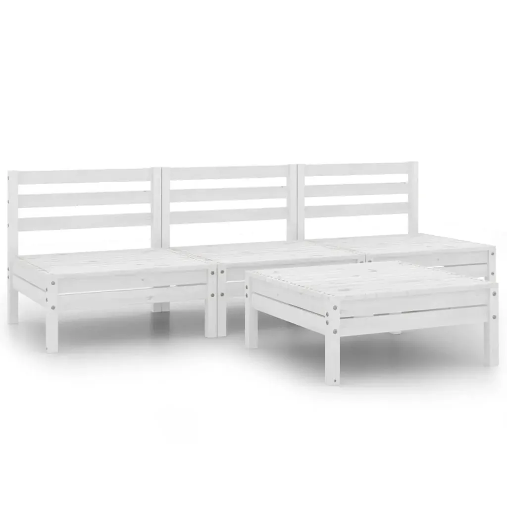 4 Piece Garden Lounge Set Solid Pinewood Price