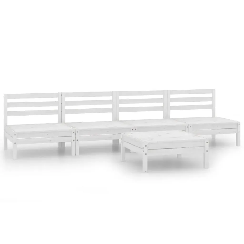 5 Piece Garden Lounge Set Solid Pinewood Price