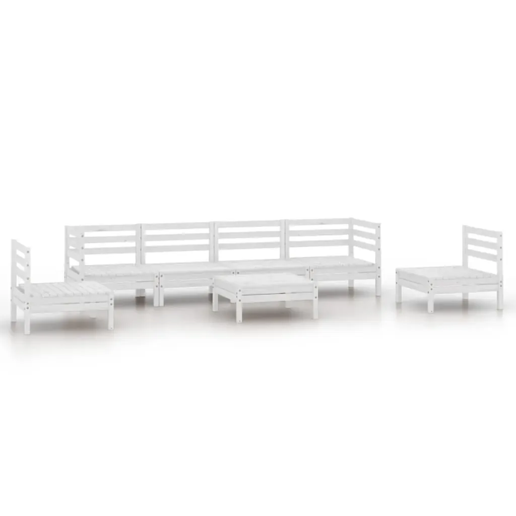 7 Piece Garden Lounge Set Solid Pinewood Price