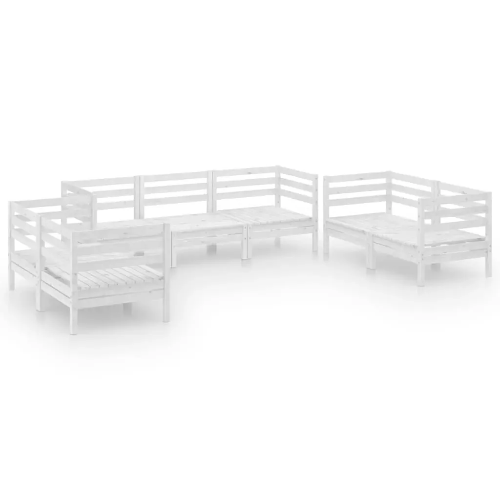 7 Piece Garden Lounge Set Solid Pinewood Price
