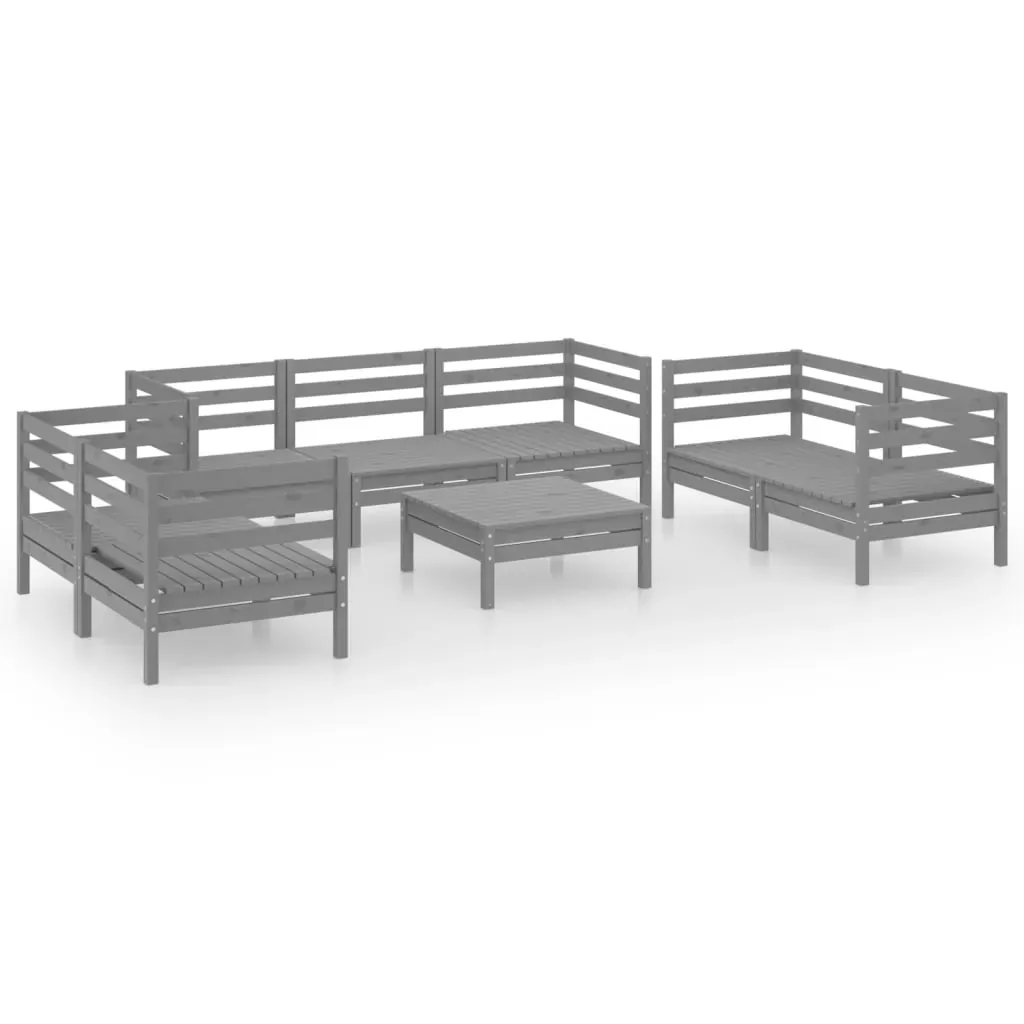8 Piece Garden Lounge Set Solid Pinewood Price