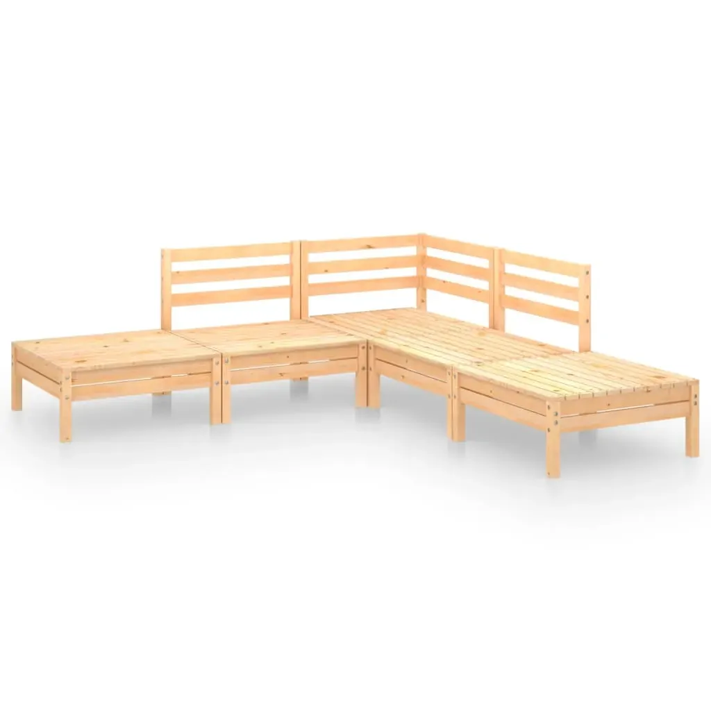 5 Piece Garden Lounge Set Solid Pinewood Price