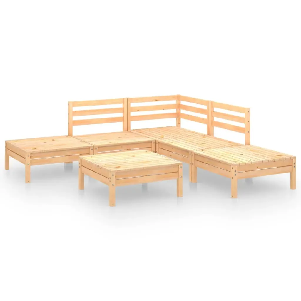 6 Piece Garden Lounge Set Solid Pinewood Price