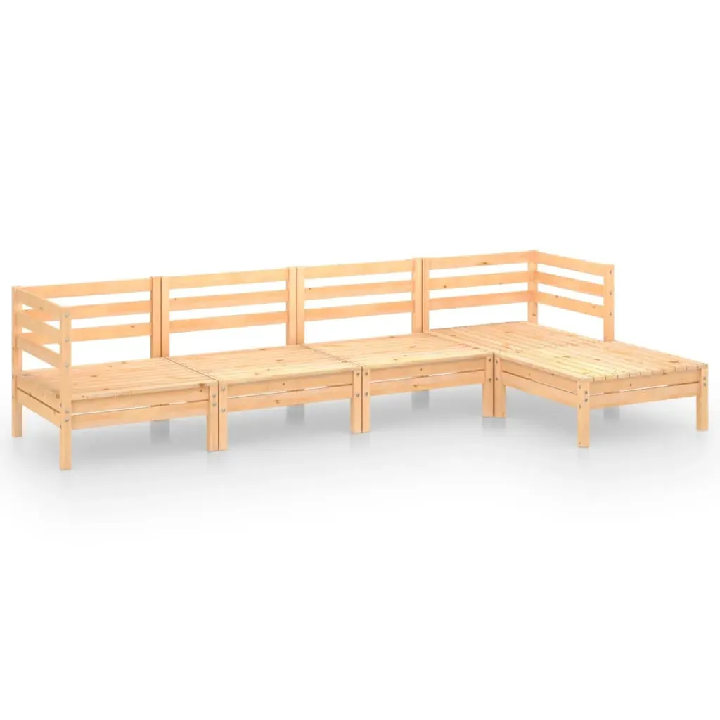 5 Piece Garden Lounge Set Solid Pinewood Price