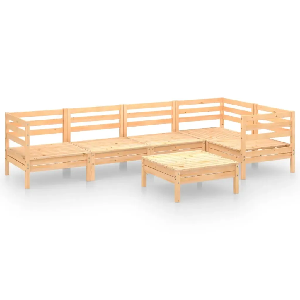 6 Piece Garden Lounge Set Solid Pinewood Price