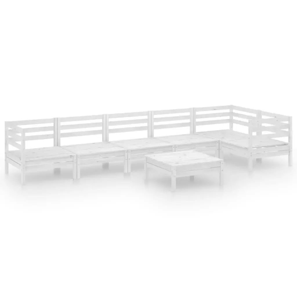7 Piece Garden Lounge Set Solid Pinewood Price