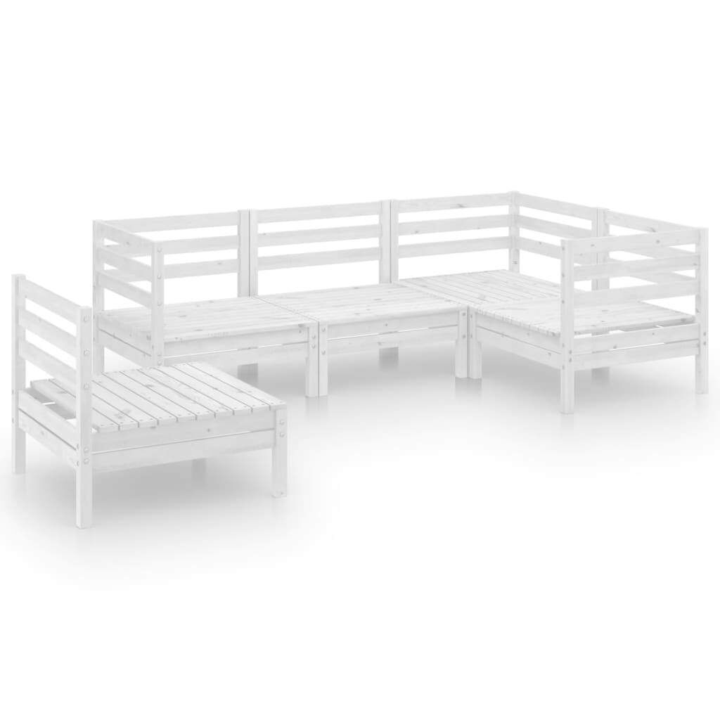 5 Piece Garden Lounge Set Solid Pinewood Price