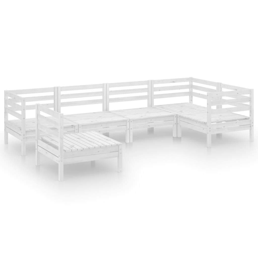 6 Piece Garden Lounge Set Solid Pinewood Price
