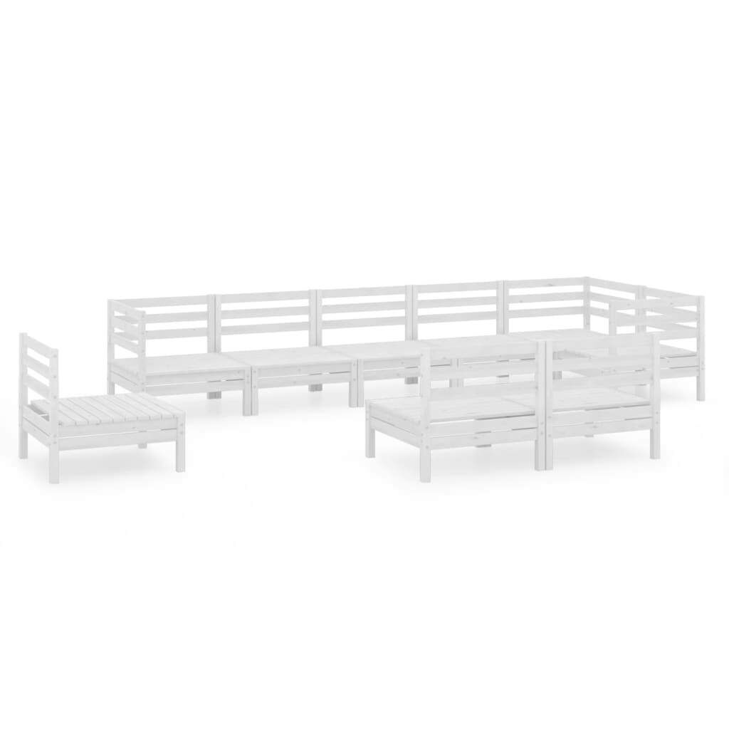 9 Piece Garden Lounge Set Solid Pinewood Price