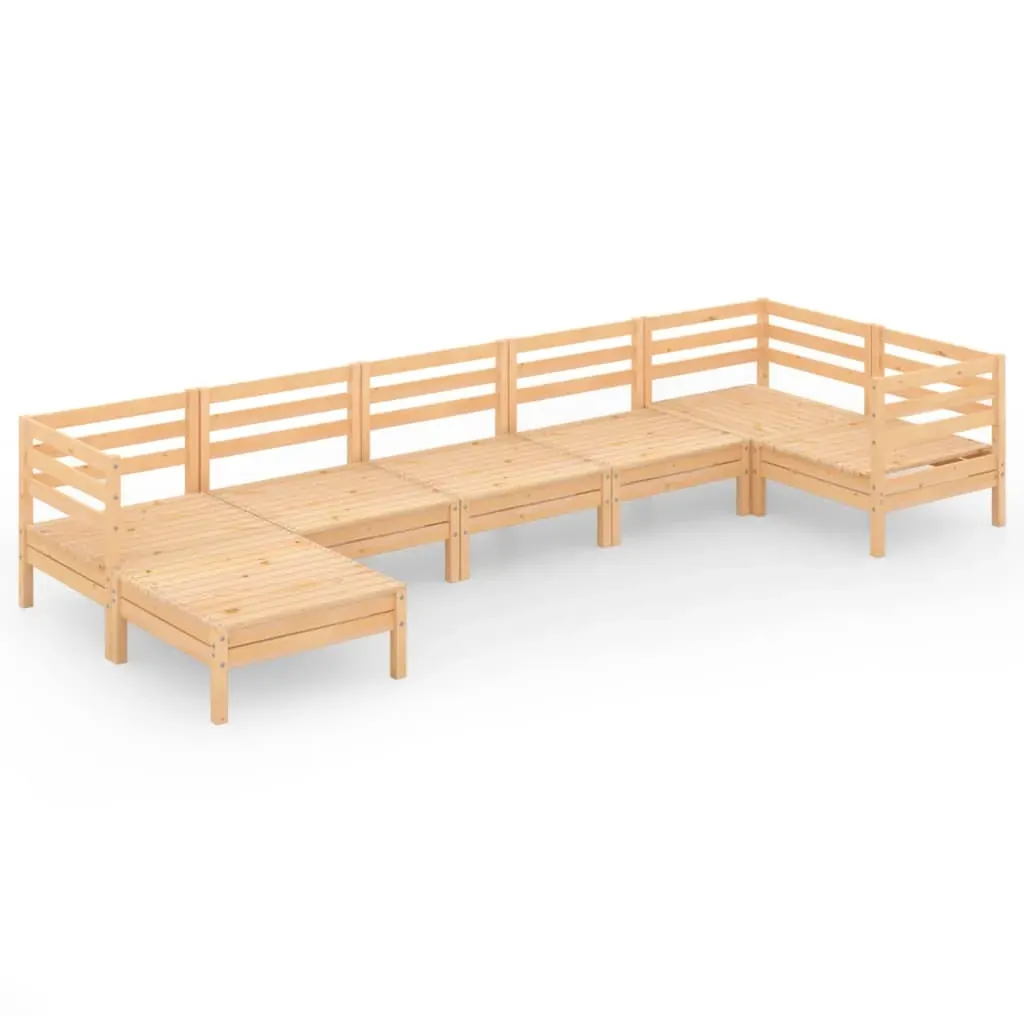7 Piece Garden Lounge Set Solid Pinewood Price