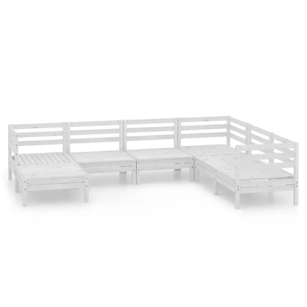 7 Piece Garden Lounge Set Solid Pinewood Price