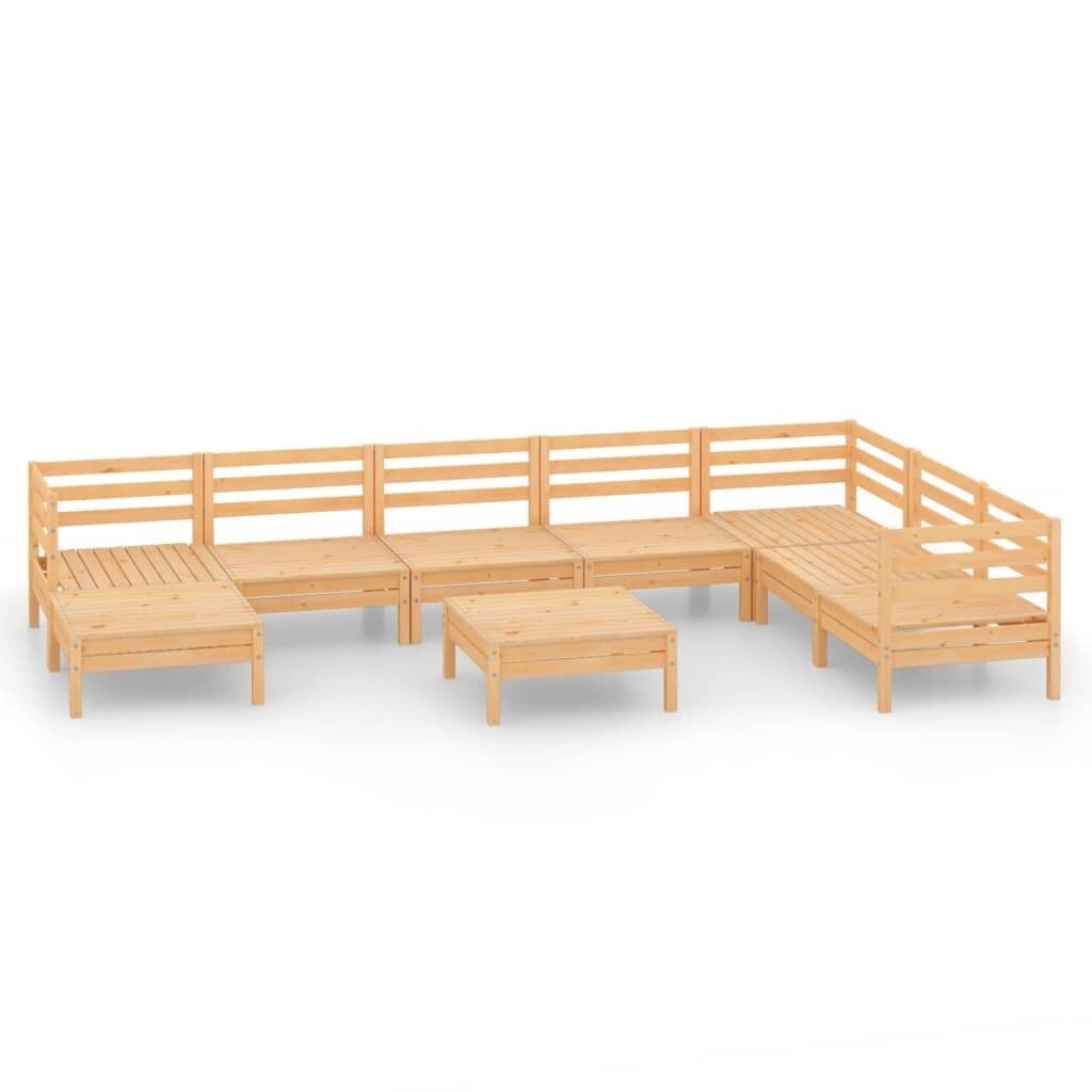 9 Piece Garden Lounge Set Solid Pinewood Price