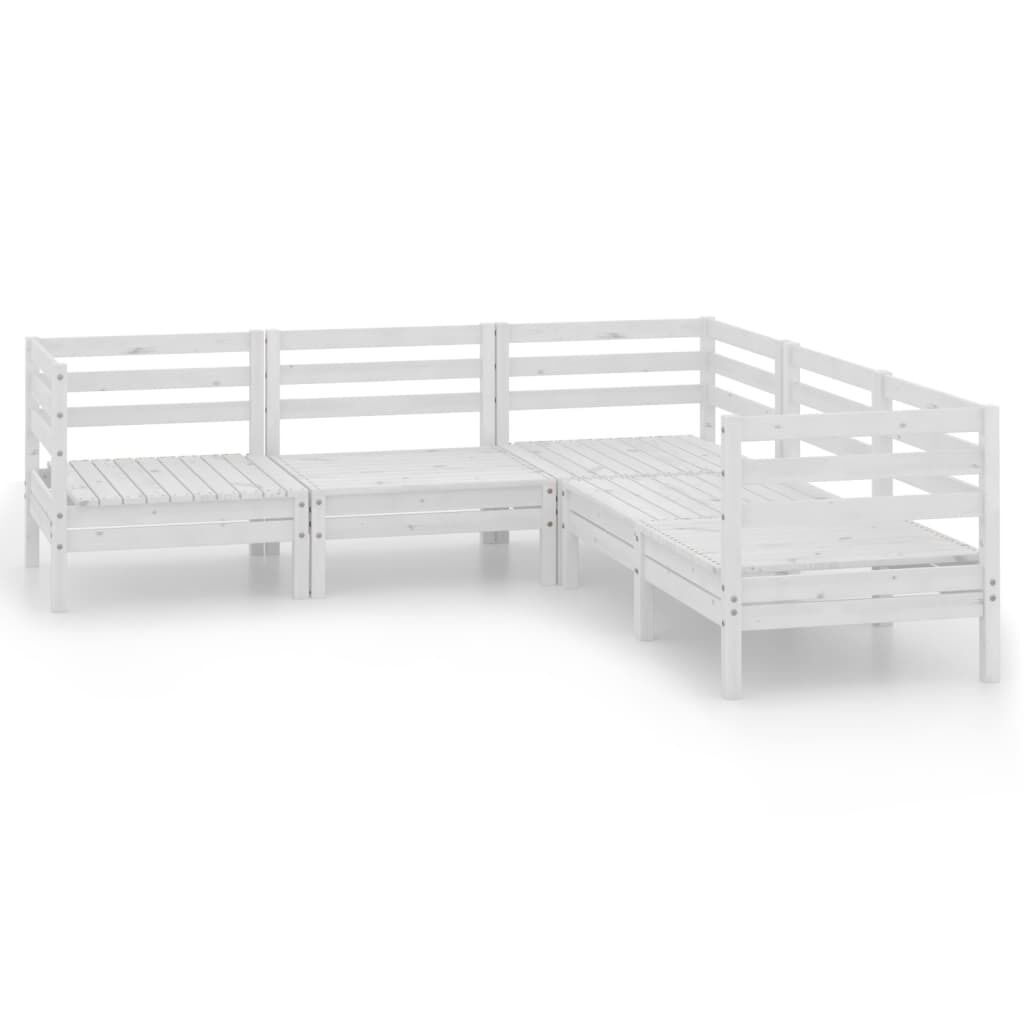 5 Piece Garden Lounge Set Solid Pinewood Price