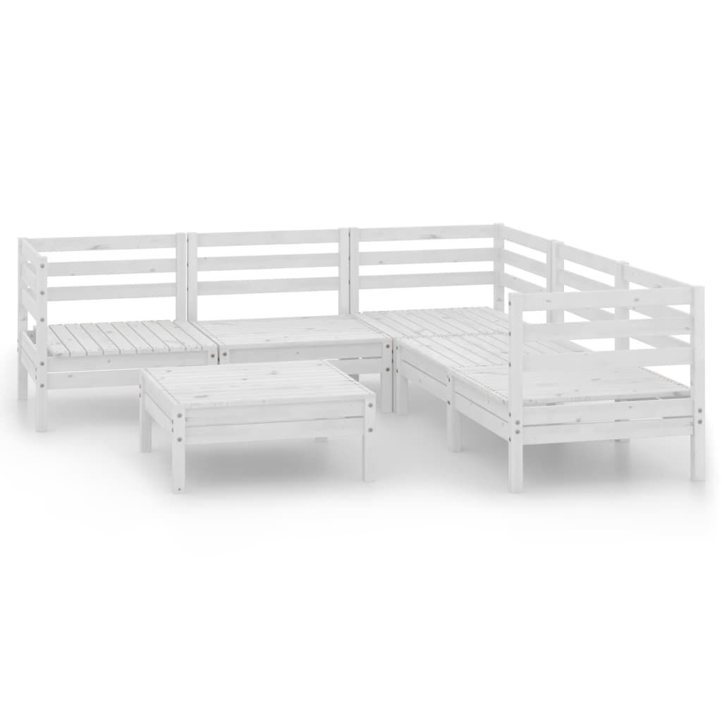 6 Piece Garden Lounge Set Solid Pinewood Price
