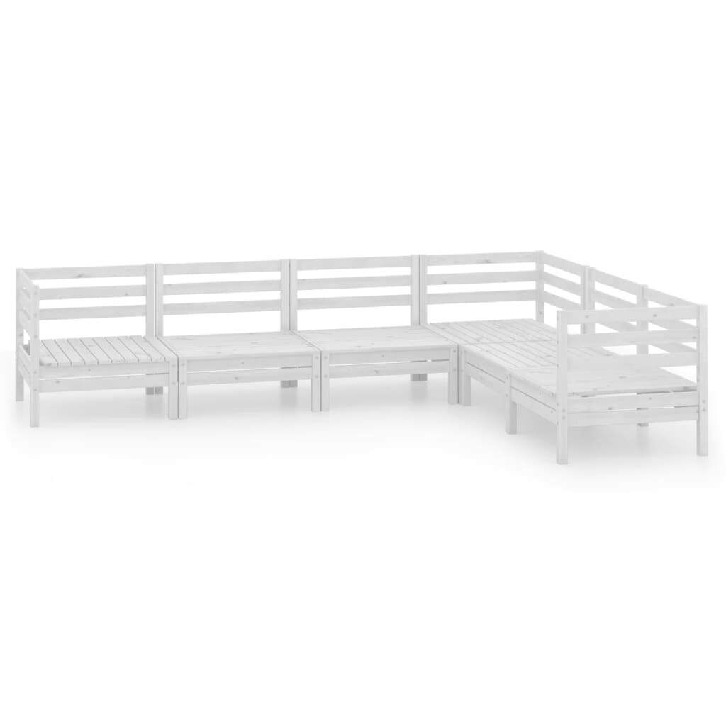 6 Piece Garden Lounge Set Solid Pinewood Price