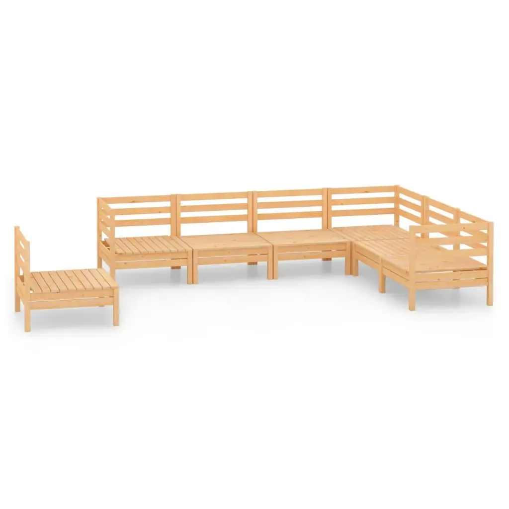 7 Piece Garden Lounge Set Solid Pinewood Price