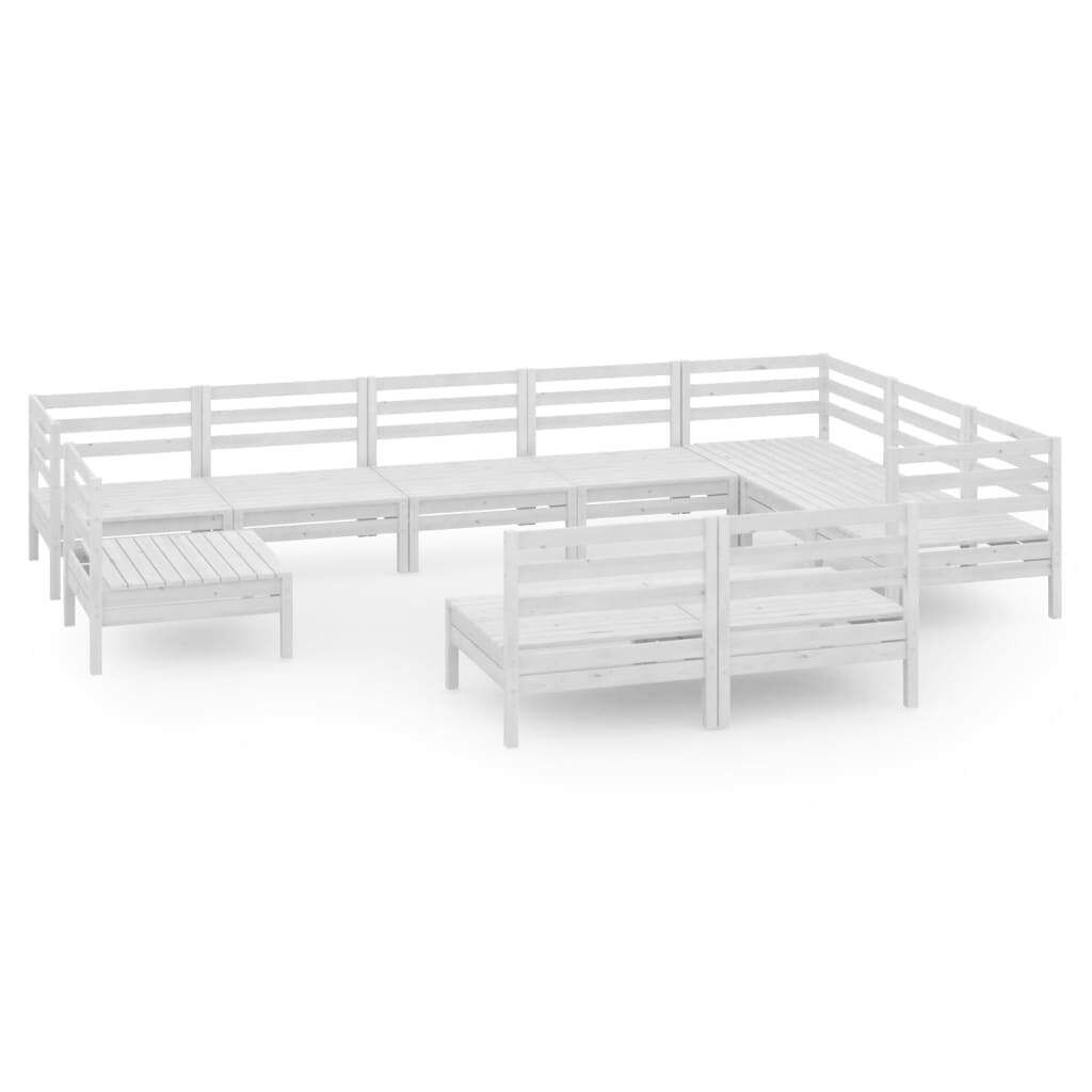 10 Piece Garden Lounge Set Solid Pinewood Price