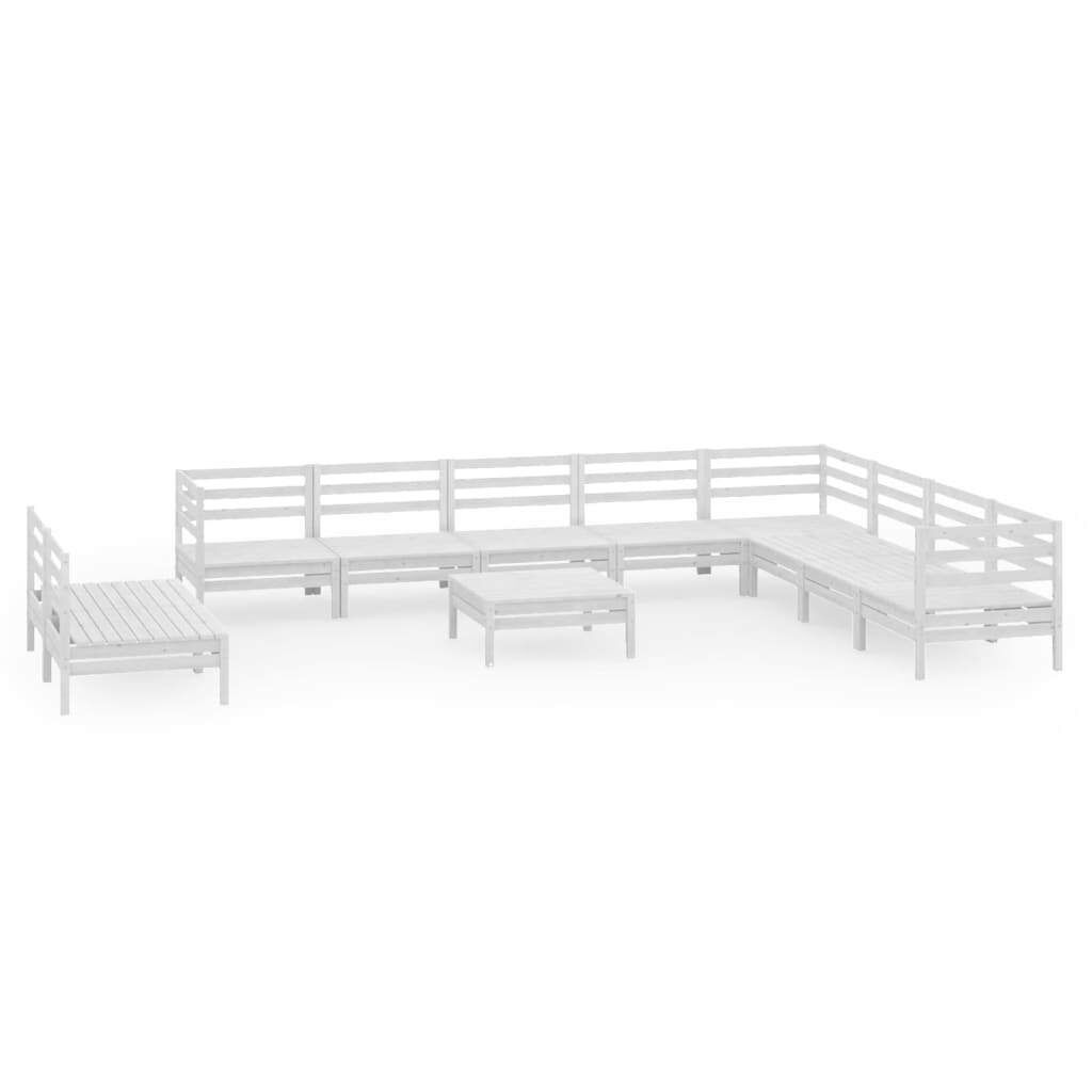 11 Piece Garden Lounge Set Solid Pinewood Price