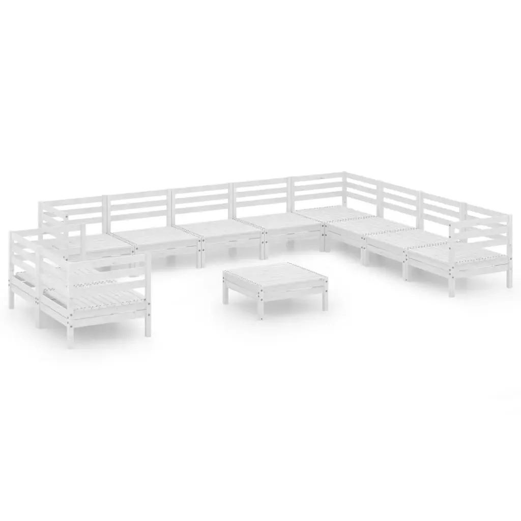 11 Piece Garden Lounge Set Solid Pinewood Price