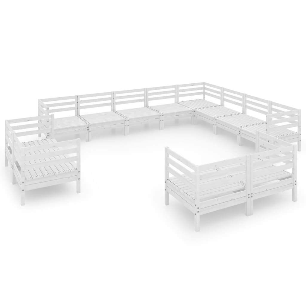 12 Piece Garden Lounge Set Solid Pinewood Price