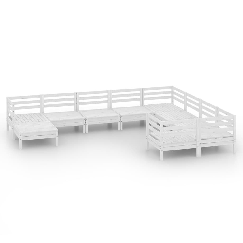 10 Piece Garden Lounge Set Solid Pinewood Price