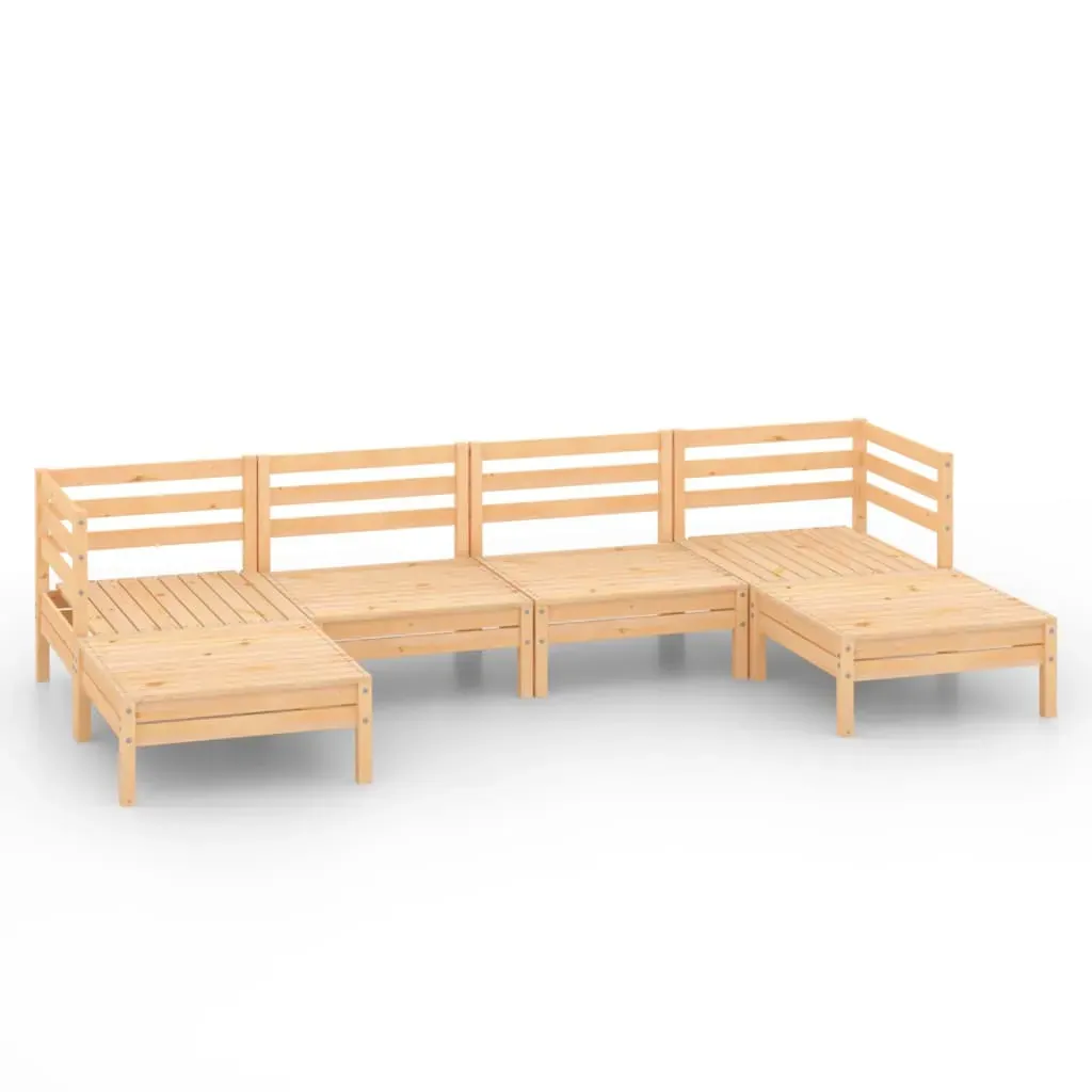 6 Piece Garden Lounge Set Solid Pinewood Price