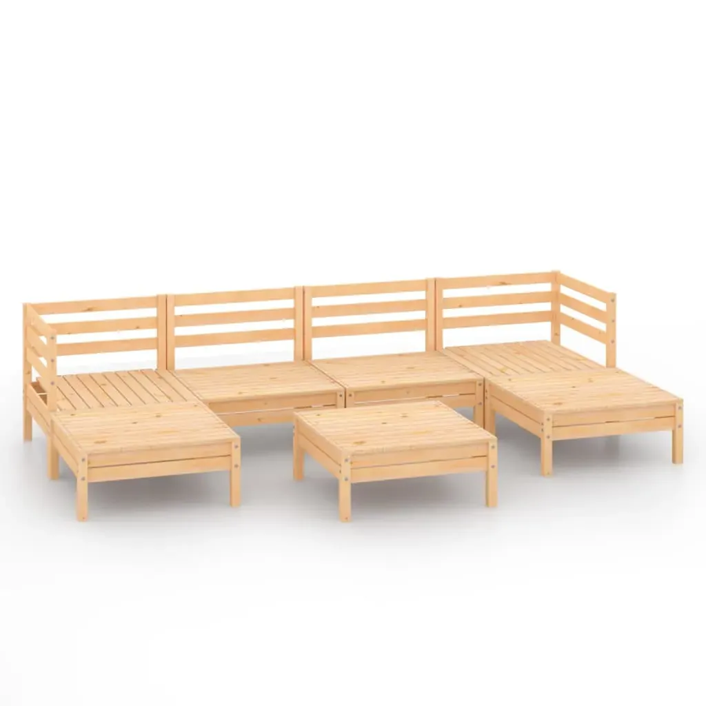 7 Piece Garden Lounge Set Solid Pinewood Price