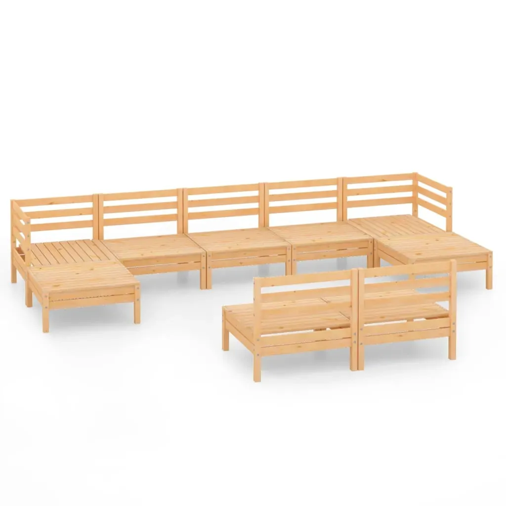 9 Piece Garden Lounge Set Solid Pinewood Price