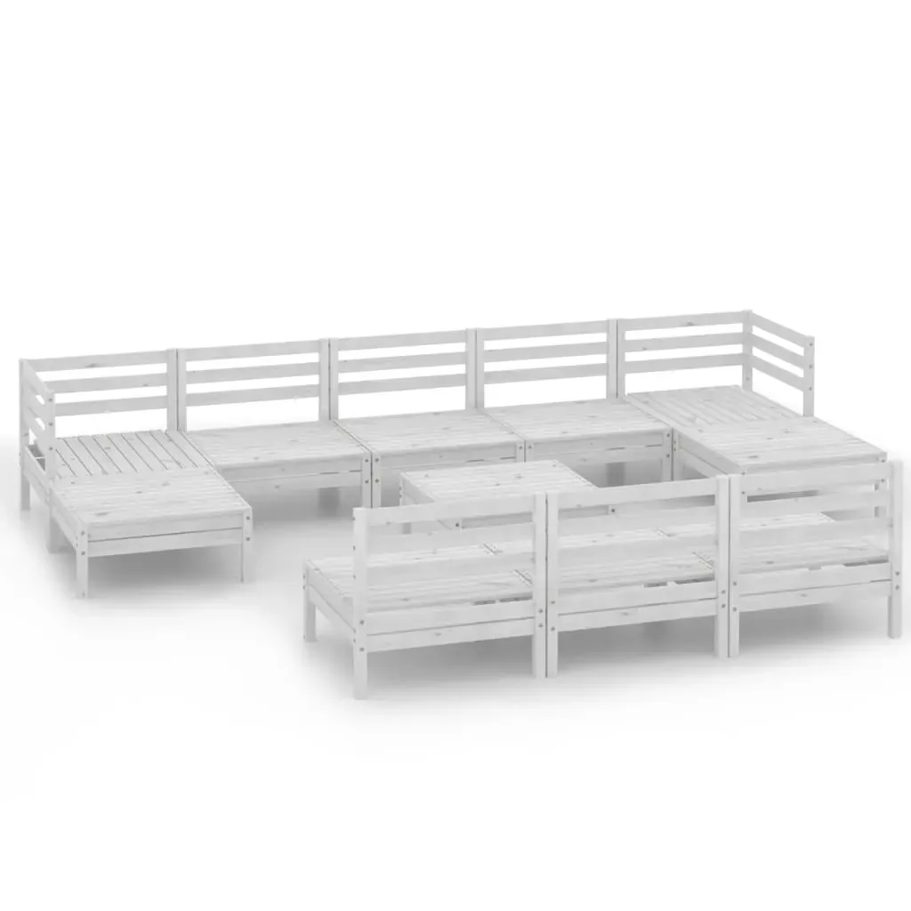 11 Piece Garden Lounge Set Solid Pinewood Price