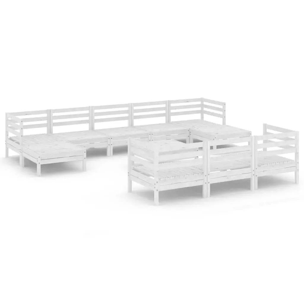 11 Piece Garden Lounge Set Solid Pinewood Price