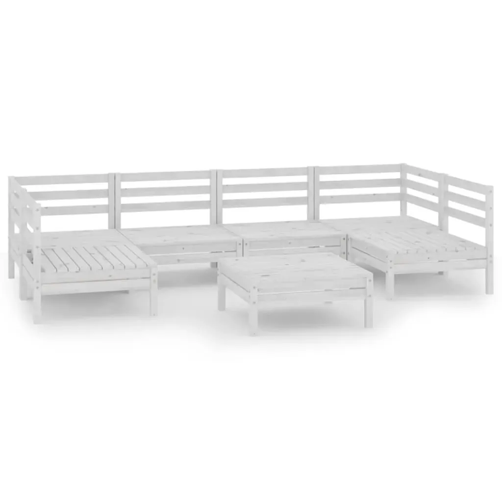 7 Piece Garden Lounge Set Solid Pinewood Price