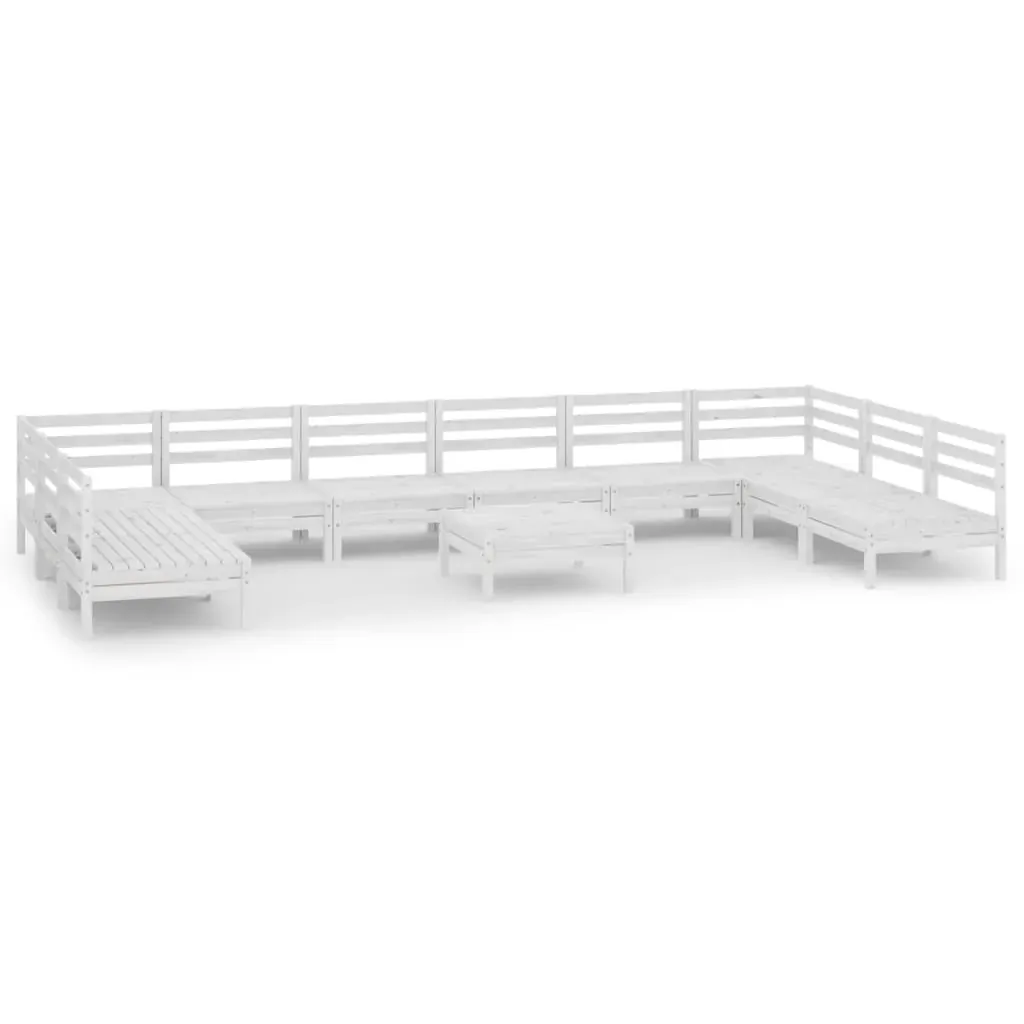 11 Piece Garden Lounge Set Solid Pinewood Price