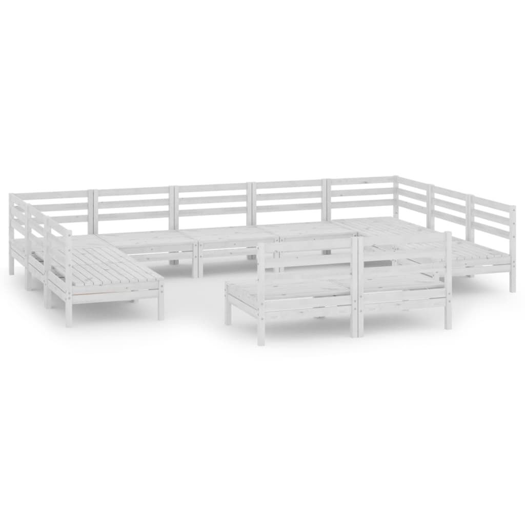 11 Piece Garden Lounge Set Solid Pinewood Price