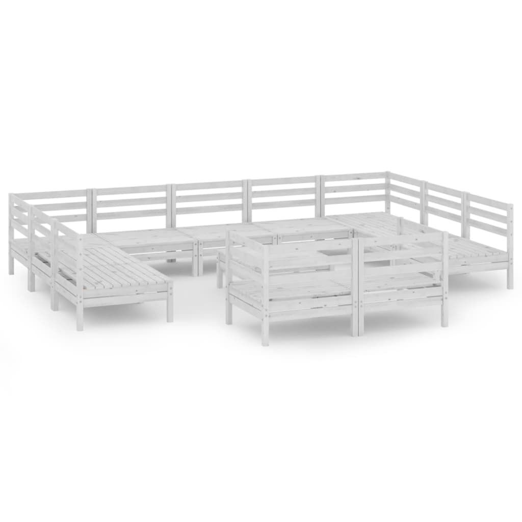 12 Piece Garden Lounge Set Solid Pinewood Price