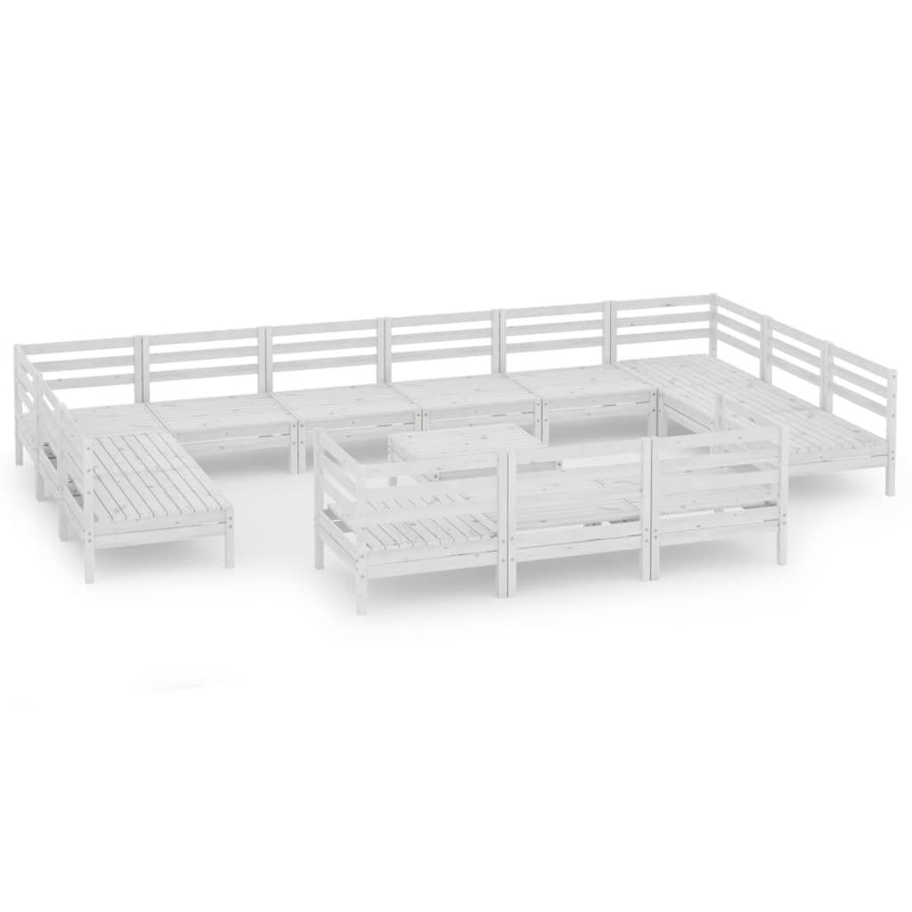 14 Piece Garden Lounge Set Solid Pinewood Price