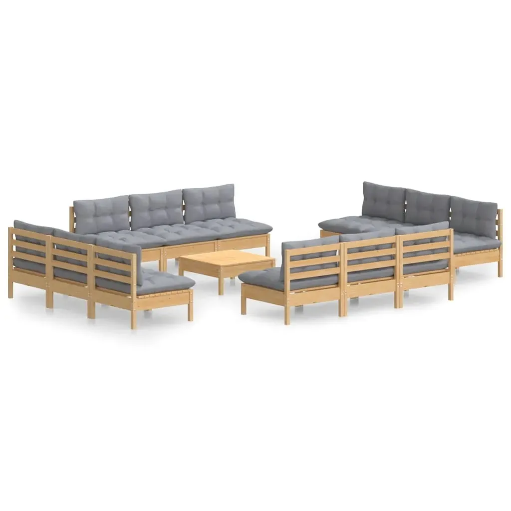 13 Piece Garden Lounge Set with Cushions Pinewood Price