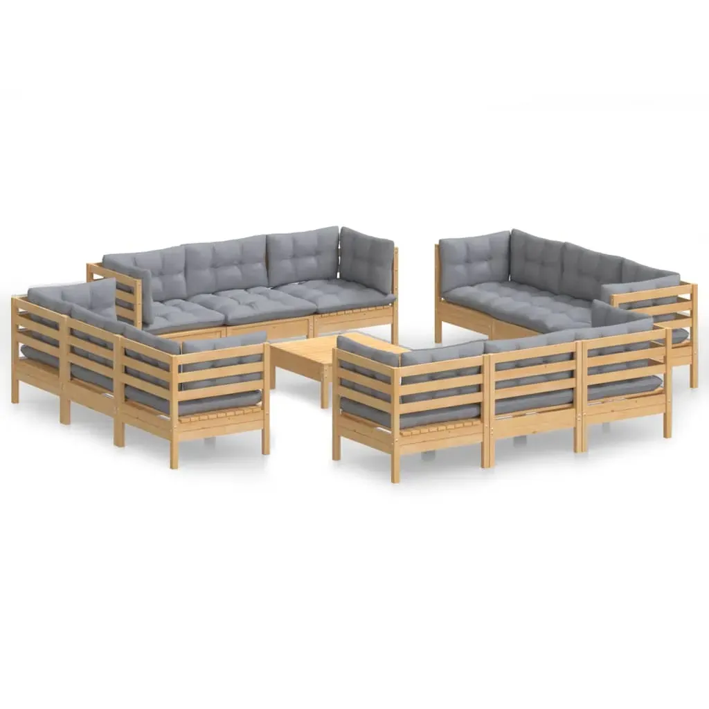 13 Piece Garden Lounge Set with Cushions Pinewood Price