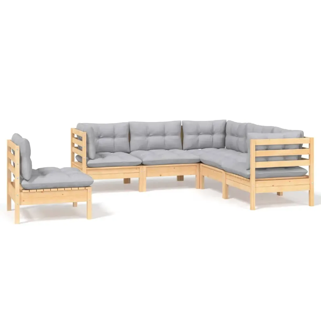 5 Piece Garden Lounge Set with Cushions Pinewood Price