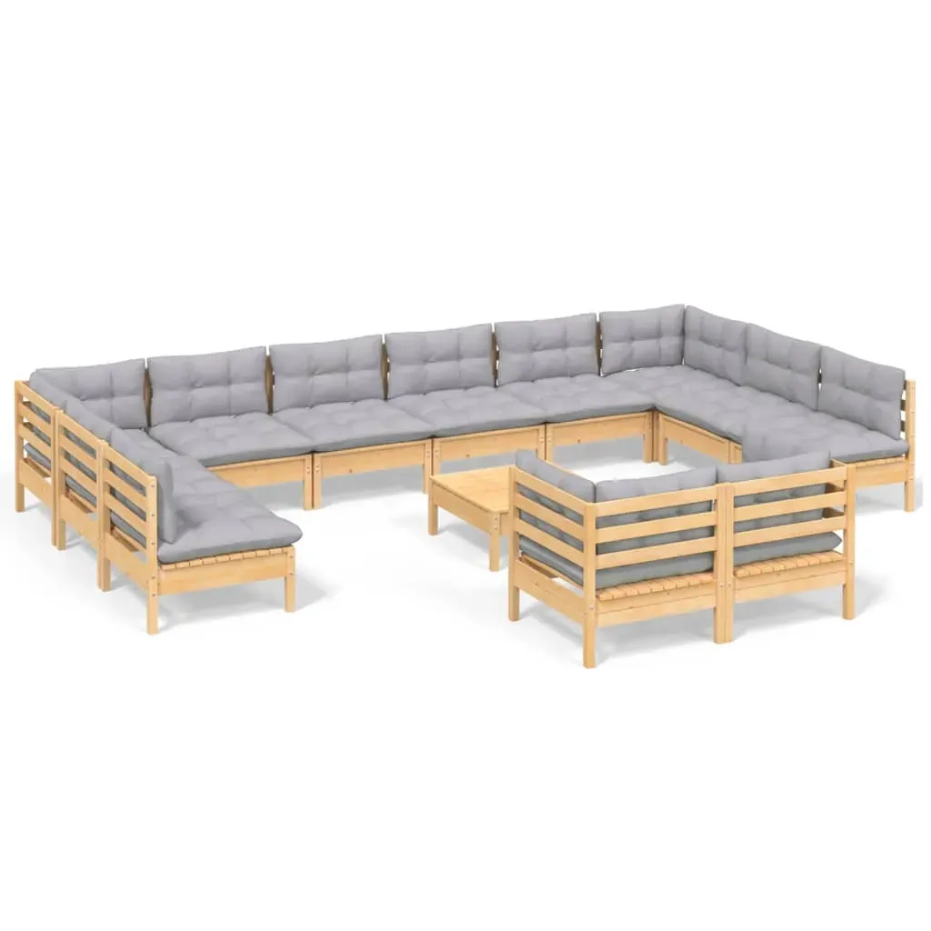 13 Piece Garden Lounge Set with Cushions Pinewood Price