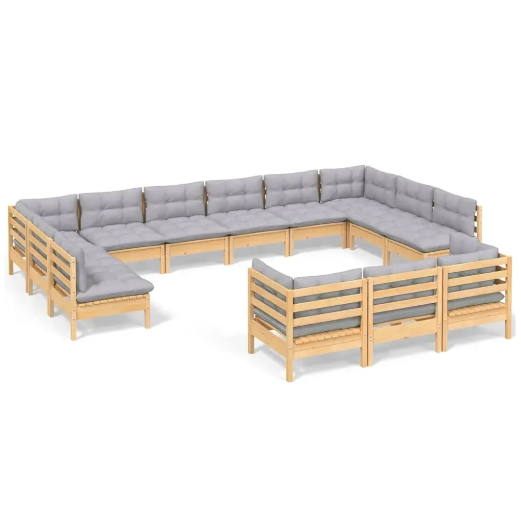 13 Piece Garden Lounge Set with Cushions Pinewood Price