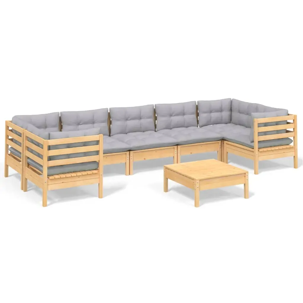 8 Piece Garden Lounge Set with Cushions Pinewood Price